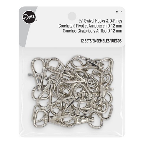 Atkinson Designs 3/4 Swivel Hook and D-Ring Nickel