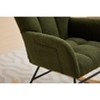NicBex Accent Chair Modern Rocking Chair with Solid Wood Legs Upholstered Glider Rocking Chair with High Backrest for Living Room, Bedroom - 3 of 4