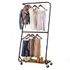 Honey-Can-Do Rustic Z-Frame Garment Rack Brown: Steel Frame Clothing & Closet Rack, 30 lb Capacity, Anti-Tip Hardware - 2 of 4