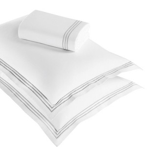 Cotton Three-Line Embroidered 3 Piece Duvet Cover Set by Blue Nile Mills - 1 of 4