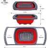 Colander collapsible, Colander Strainer Veggies/Fruit Strainers, Extendable Handles Colander, Folding Strainer for Kitchen - by ELITRA HOME, Red - 2 of 4