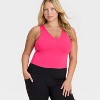Women's Flex Light Support V-Neck Cropped Sports Bra - All In Motion™ - 3 of 3