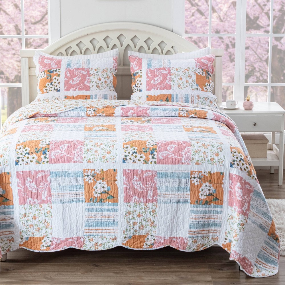 Photos - Bed Linen Greenland Home Fashions 3pc King/California King Everly Quilt Bedding Set