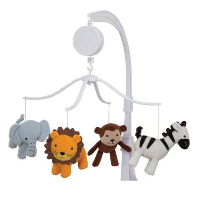 Bedtime Originals Jungle Buddies Musical Baby Crib Mobile