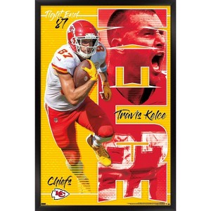 Trends International NFL Kansas City Chiefs - Travis Kelce 22 Framed Wall Poster Prints - 1 of 4