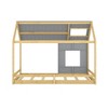 Full Bed With Roof Window, Bed Frame , Sturdy Construction Slatted Support, No Box Spring Required, Platform Bed For Boys Girls Teens Bedroom - 3 of 4