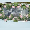 Unique Bargains Artificial Flowers Hanging Vine Rose Vine Garland 90.6" Pink 2 Pcs - 3 of 4