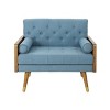 NicBex Soft Accent Chair,Upholstered Living Room Chairs with Tufted Backrest and Rolled Pillows,Mid-Century Armchair,Club Chairs for Living Room - 4 of 4