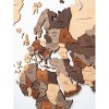 HomeRoots 47" X 79" Brown and Beige Wood World Map Hanging Dimensional Sculpture - 4 of 4