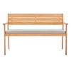 Modway Marina Outdoor Patio Loveseat – Teak Wood Frame with All-Weather Cushions in Natural Navy Finish - 2 of 4