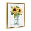Stupell Industries Yellow Sunflowers Country jar Floating Frame Canvas Art, Gold, 25" x 31" - 2 of 4