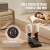VEVOR 180° Foldable 2 Tubes Shoe Dryer, Portable Boot Dryer with Timer, Boot Warmers/Dryer with Heat Blower & PP(V0 Flame Retardant), Black & Orange - 4 of 4