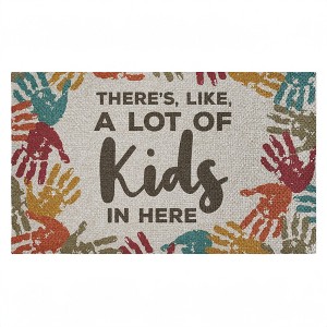 Stupell Industries A Lot Of Kids Funny Handprints Printed Outdoor Imitation Sisal Door Mat, design by Dana Saulnier - 1 of 4