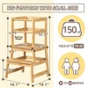 Gulches Wooden Montessori Toddler Step Stool - Kids Learning Standing Tower, Kitchen Helper Stool with Safety Rails & Anti-tipping - 2 of 4