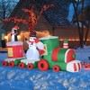 HOMCOM 11ft Christmas Inflatable Holiday Train with Santa, Snowman and Penguin, Outdoor Blow-Up Yard Decoration with LED Lights Display - 3 of 4