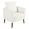 NicBex Fabric Upholstered Accent Chair,Modern Comfortable Arm Chairs with Wood Legs and Pillow,Lounge Chairr for Bedroom,Reading Room - 4 of 4