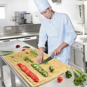 Acacia Wood Noodle Board - Stove Top Cover with Handles, Electric & Gas Stove Compatible, Counter & RV Use, Decorative Tray - 1 of 4