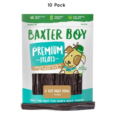 Baxter Boy 6" Beef Gullet Sticks Jerky Dog Treats - 10pk