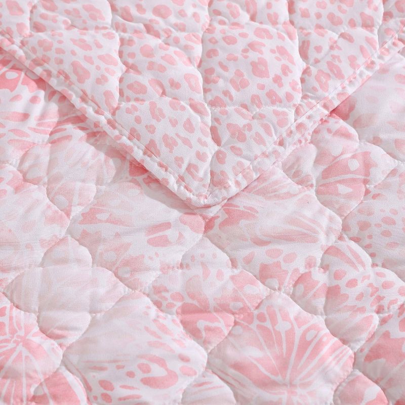 Full/Queen Betsey Johnson Butterfly 100% Microfiber Quilt Set Ombre Pink - Betseyville, 3 of 9