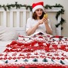 Christmas Throw Blanket Winter Snowflake Christmas Tree Blankets Ultra Soft Farmhouse Pine Tree Flannel - 4 of 4