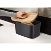 Joseph Joseph Bread Bin with Bamboo Cutting Board Lid Black: Plastic Bread Storage Container for Kitchens - 3 of 4