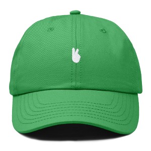 Dalix Lil Peace Sign Embroidered Cotton Cap Outdoor Dad Hat Womens - 1 of 4