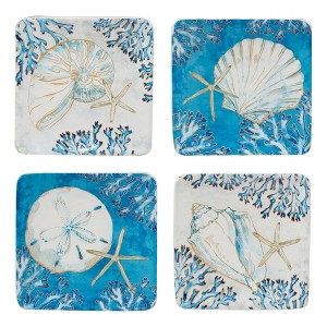 Set of 4 Playa Shells Canape Plates - Certified International - 1 of 4