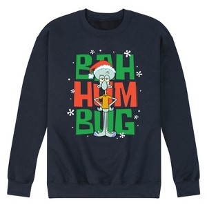 Men's - SpongeBob SquarePants - Squidward Bah Humbug Graphic Fleece Sweatshirt - 1 of 4