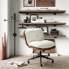 Mandy Mid Century Modern Home Armless Office Chair with Wide Seat and Heavy-duty Base | HULALA HOME - 3 of 4