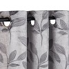 Modern Bohemian Leaves Room Darkening Semi-Blackout Curtains, Set of 2 by Blue Nile Mills - 2 of 4