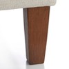 Lifestorey Phillips Upholstered Breakfast Nook Dining Bench Beige Stripe: Upholstered Dining Seating, Rubberwood Legs, Mid-Century Design - 4 of 4