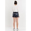 Women's High-waisted Faux Leather Short - Grey Lab - 2 of 2