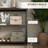 Modern Steel Console Table with 2 Storage Shelves, Narrow Entryway Sofa Table for Hallway - 3 of 4