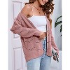 Women's Lightweight Crochet Cardigan Long Sleeve Hollow Out Kint Sweaters - 3 of 4