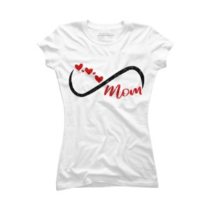 Junior's Design By Humans Forever Mom Hearts By Semir T-Shirt - 1 of 2