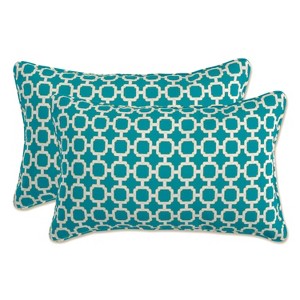 Hockley Geo 2pc Outdoor Throw Pillow Set - Pillow Perfect - 1 of 4