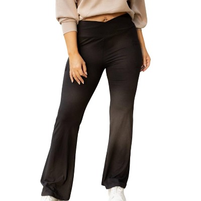 Women's Liz Crossover Bootcut Leggings with Pockets - Julia Rose