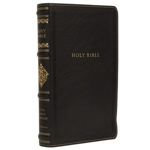 Kjv, Sovereign Collection Bible, Personal Size, Leathersoft, Black, Red Letter Edition, Comfort Print - Large Print by  Thomas Nelson (Leather Bound) - 1 of 1