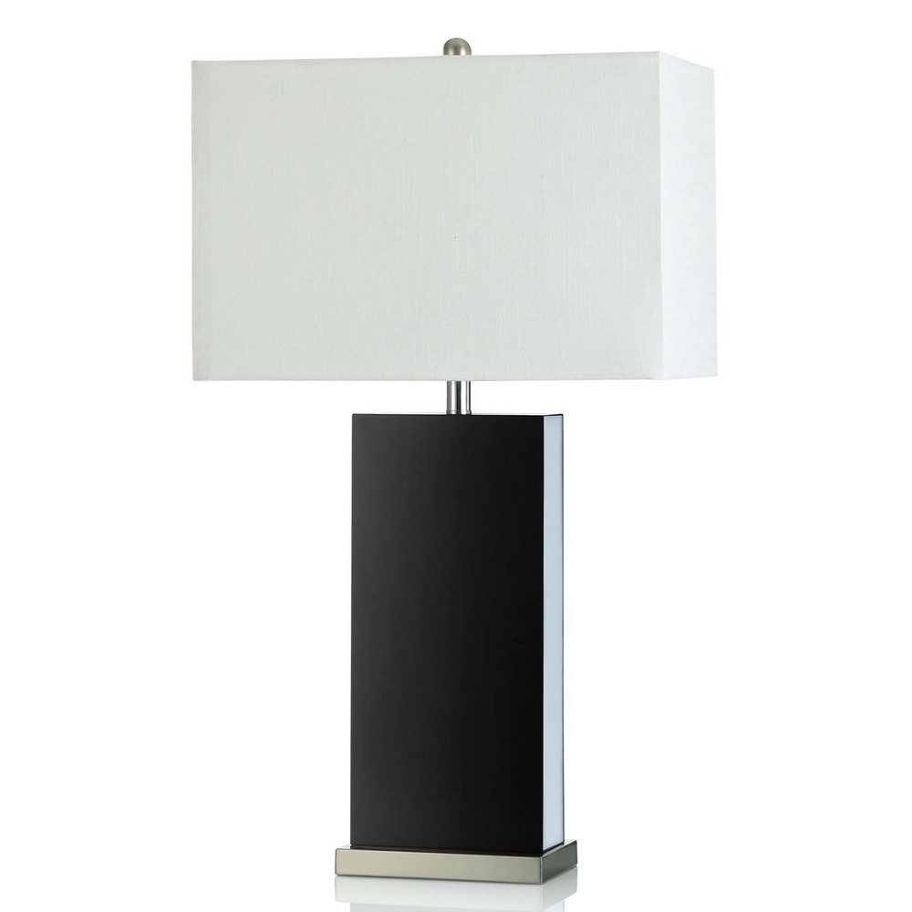 Photos - Floodlight / Street Light Acrylic Table Lamp with Steel Base Black - StyleCraft