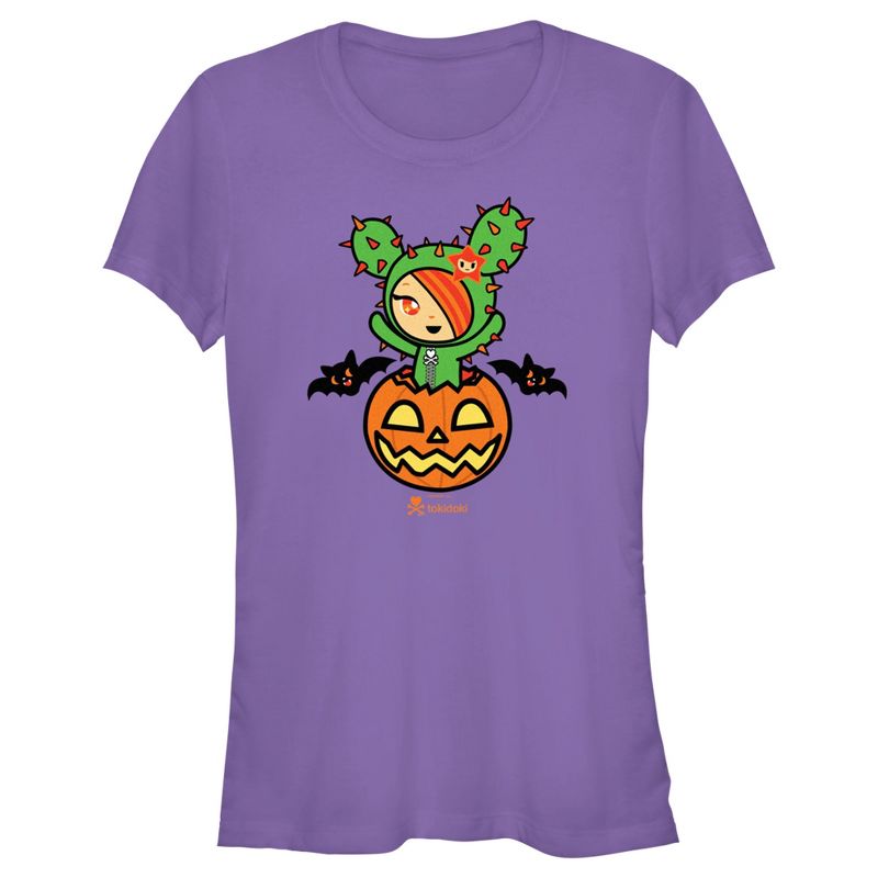 Juniors Womens Tokidoki Halloween jack-o'-lantern SANDy T-Shirt, 1 of 5