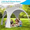 Tangkula 11’ x 11’ Large Sun Shelter for 6-8 People UPF50+ Beach Tent W/ Carry Bag 16 Stakes 8 Wind Ropes Portable Sunshade Tent - image 3 of 4