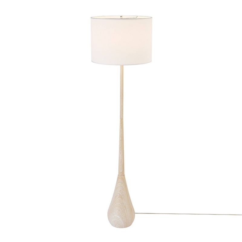 65&#34; Kanana Faux Wood Floor Lamp with White Cotton Shade - Globe Electric, 5 of 10