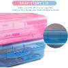 Paaaawaters 3 Pack Pencil Case, Large Hard Pencil Box Bulk, Clear Crayon Box Marker Pen Organizer - 4 of 4