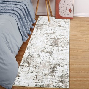 Modern Abstract Rug Machine Washable Printed Rug Soft Foldable Accent Rug for Living Room Bedroom - 1 of 4