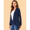 INSPIRE CHIC Women's Long Sleeves Open Front Asymmetric Hem Lightweight Cardigan - 3 of 4
