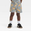 Grayson Mini Toddler Boys' Tiger Short Sleeve Hoodie T-Shirt/Shorts Set - Gray - 4 of 4