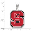 Black Bow Jewelry Sterling Silver North Carolina State Wolfpack NCAA Extra Large Pendant - 2 of 3