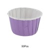 Unique Bargains Curled Rim Disposable Baking Cups Greaseproof Paper 2.56"x1.57" 50 Pcs - 4 of 4