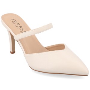 Journee Collection Women's Yvon Narrow Width SuperNatural Shades Pointed Toe Mule Pumps - 1 of 4