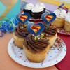 Superman (2025) Logo Heart Love Cupcake Picks Toppers Decoration Set of 6 - 4 of 4